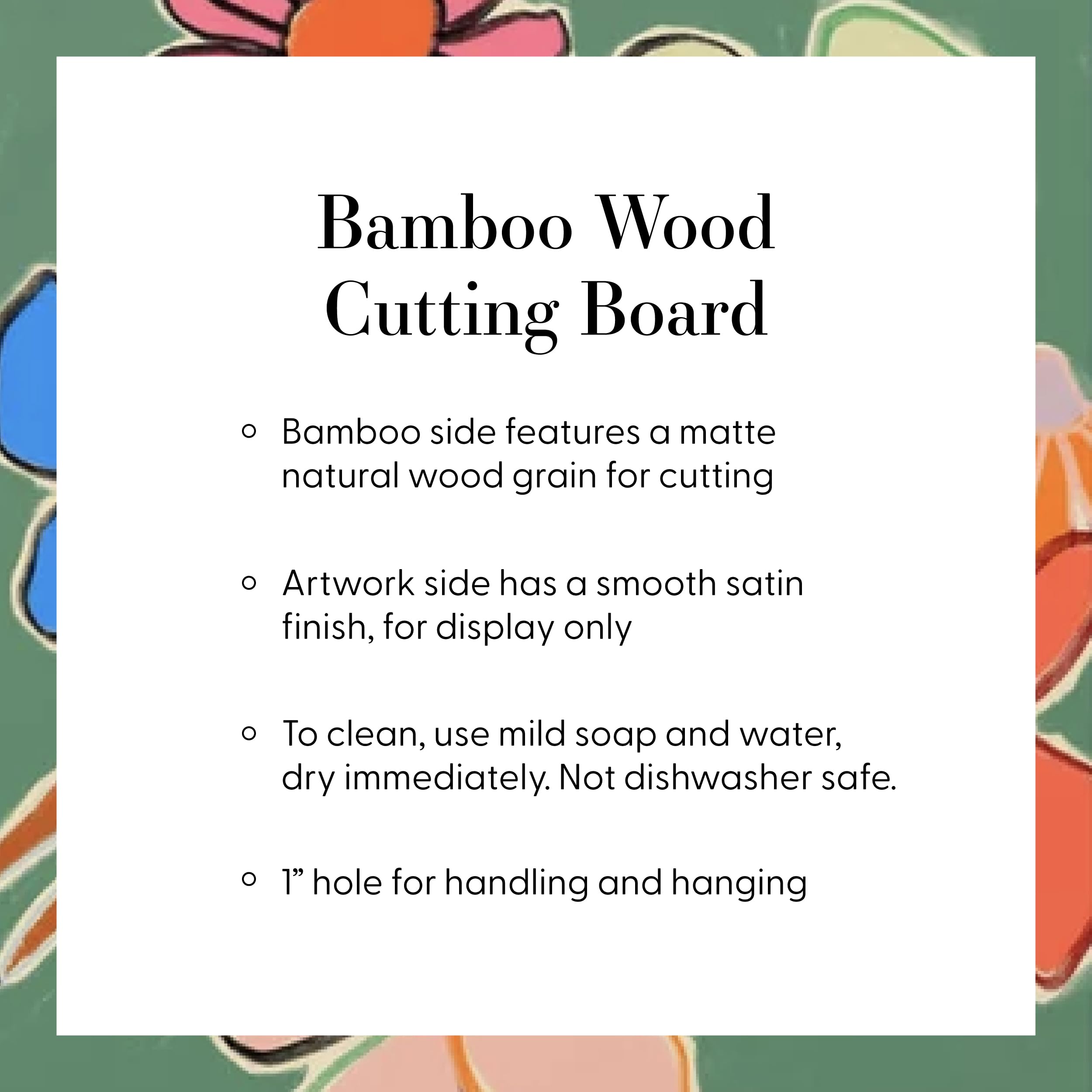 Society6 Bamboo Cutting Board | 83 Oranges Botanical Boho Art | Kitchen Decor Food-Safe Serving Board, Lovely And Fine, 11.5"L x 0.5"W - Image 3