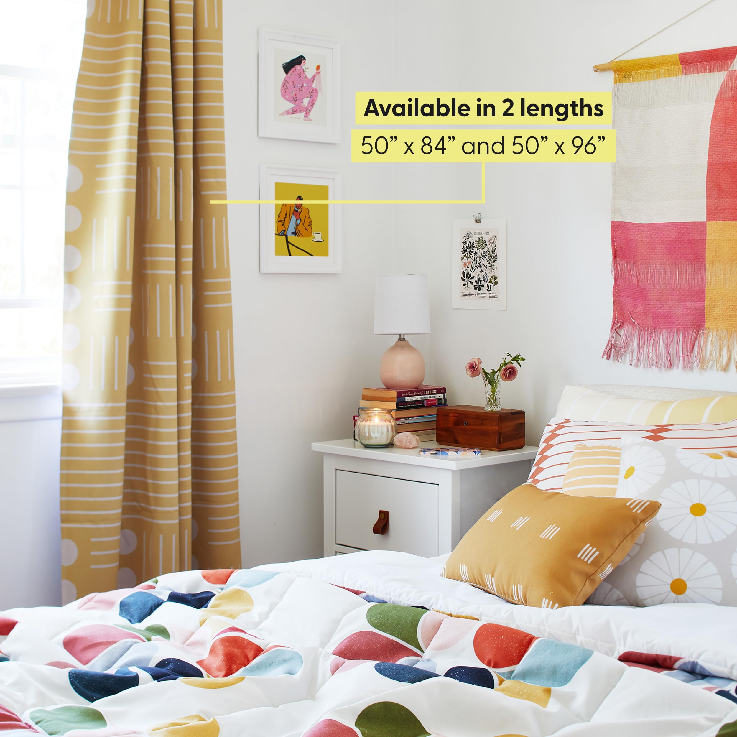 Society6 Blackout Curtains - Window Decor by Sheila Wenzel-Ganny - Extra Long Floor to Ceiling Curtains, 50" x 96", Detailed Orange Boho Mandala - Image 4