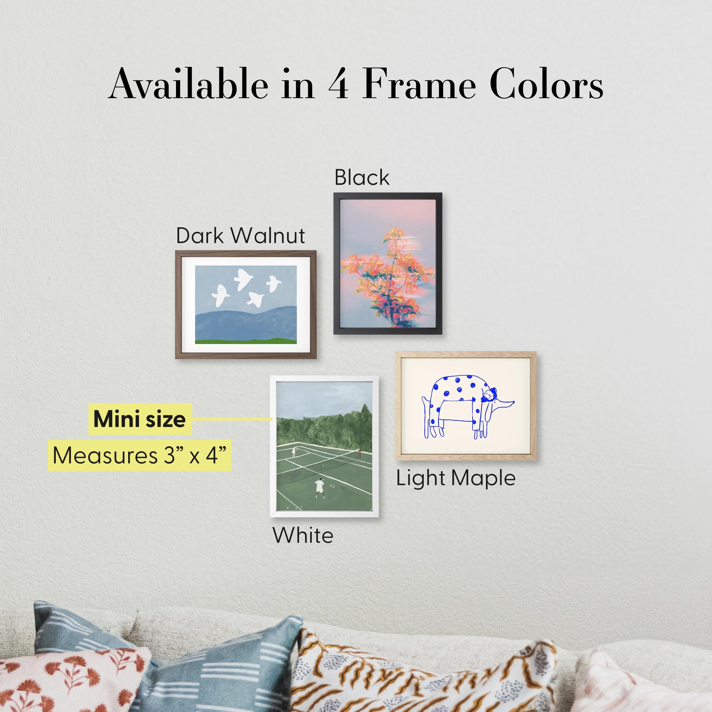 Society6 Avocado Yoga Framed Mini Art Print - Wall Decor by Huebucket - Framed, Small-Scale Work of Art with Gallery-Quality Ink, 3” x 4”, Black Frame - Image 4