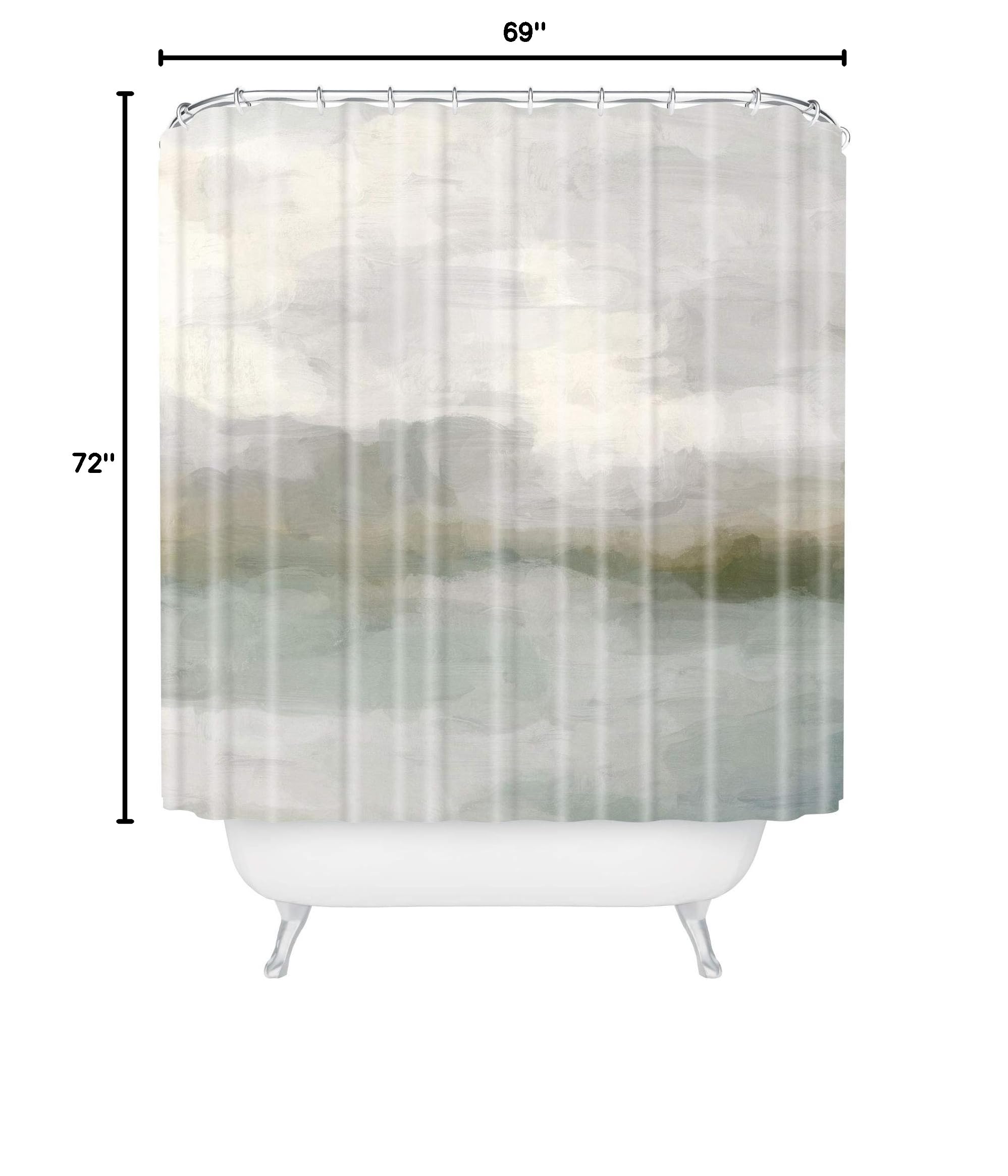 Society6 Shower Curtain - Bathroom Decor by Rachel Elise - Extra Long Fabric Shower Curtains for Bathroom, 71" x 74", Break in The Weather - Image 8